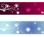 Three Swirly banners